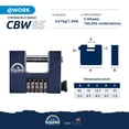 thumbnail image 5 of Squire CBW85 85mm Boron Steel Combo Padlock - 5-Wheel Recodable, 12.7mm Shackle, 100,000 Codes, 5 of 6