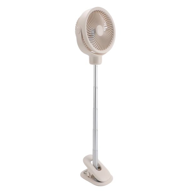 Ventilador Pequeño, Ventilador de Escritorio 5 Secciónelo Telescópica Silenciosa Oscilando Con Luz Nocturna LED para Acampar