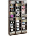 thumbnail image 1 of VEVOR Armoire de Rangement Multimédia 12 Niveaux Tablettes DVD Ajustables 1080 CD Espresso, 1 of 9
