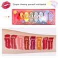 thumbnail image 2 of Ensemble de 8 Couleurs Mini Rouge à Lèvres Mat Bonbon Imperméable Antiadhérence Tasse Rouge à Lèvres Velours Mat Mignon Capsule Rouge à Lèvres Maquillage Coffret Cadeau (Rouge), 2 of 8