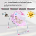 thumbnail image 6 of XunKA Electric Baby Swing, Portable Infant Bouncer Cradle with bluetooth Music and Remote Control,Pink., 6 of 8