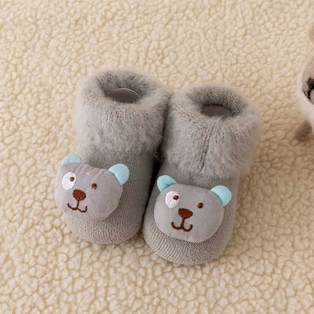 

TOWED22 Slippers For Toddler Girls Autumn And Winter Comfortable Baby Toddler Shoes Cute Cartoon Cat Bird Shape Children Cotton Red