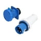 thumbnail image 4 of Juego de enchufes y tomas industriales 220‑250 V 63 A 2P+E IP67 Conector impermeable Toma oculta 3 pines Trifásico, 4 of 12
