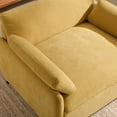 thumbnail image 6 of 50 * 43 inch Oversized Chenille Single Sofa Chair, Wide and Deep Seat Accent Chair, Modern Upholstered Comfy Armchair, Color Blocking Couch Lounge with Pillows for Living Room, Apartment, Bedroom, 6 of 10