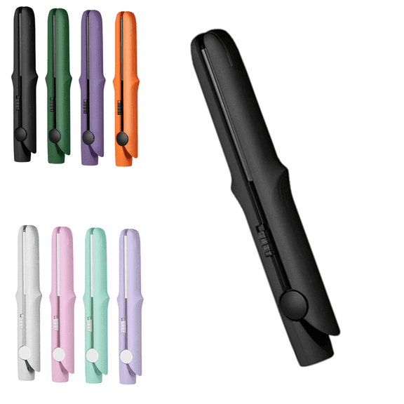 2026 New 2-in-1 Curling Wand & Flat Iron Hair Straightener, Mini Curling Iron for Short Hair, Portable Travel Styling Tool