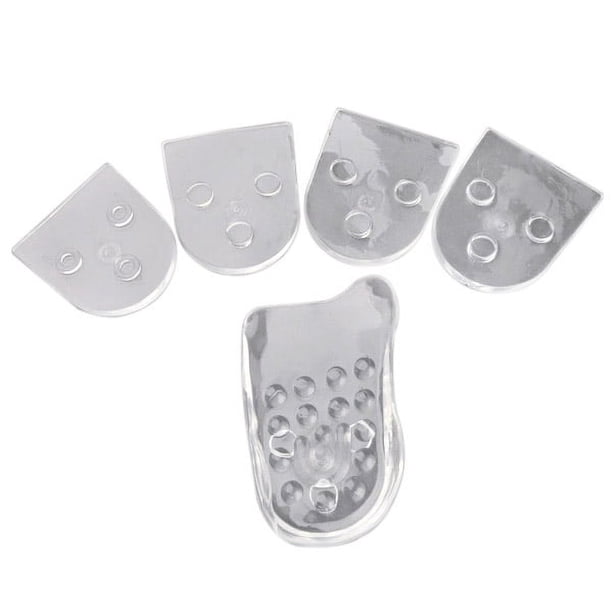 Par de plantillas invisibles de silicona de 5 capas para talón, para zapatos de altura más alta