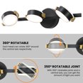 thumbnail image 5 of KAISITE Modern LED Bath Vanity Lighting Fixtures Black and Gold 3-Lights 360° Rotatable Dimmable Wall Mount Lamps Above Mirrors for Bedroom Living Room, 5 of 8