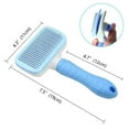thumbnail image 4 of Pet Brushes for Dogs Cats Puppy Dog Grooming Slicker Brush Shedding Hair Remover Self Cleaning Blue, 4 of 8