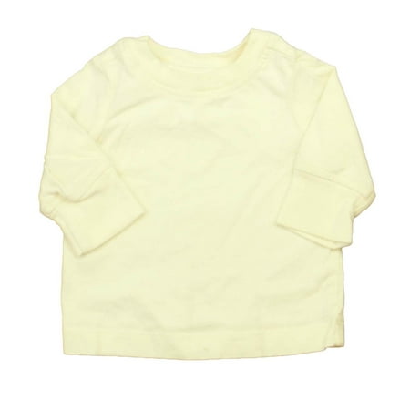 

Pre-owned Hanna Andersson Unisex Ivory Long Sleeve T-Shirt size: 0-3 Months