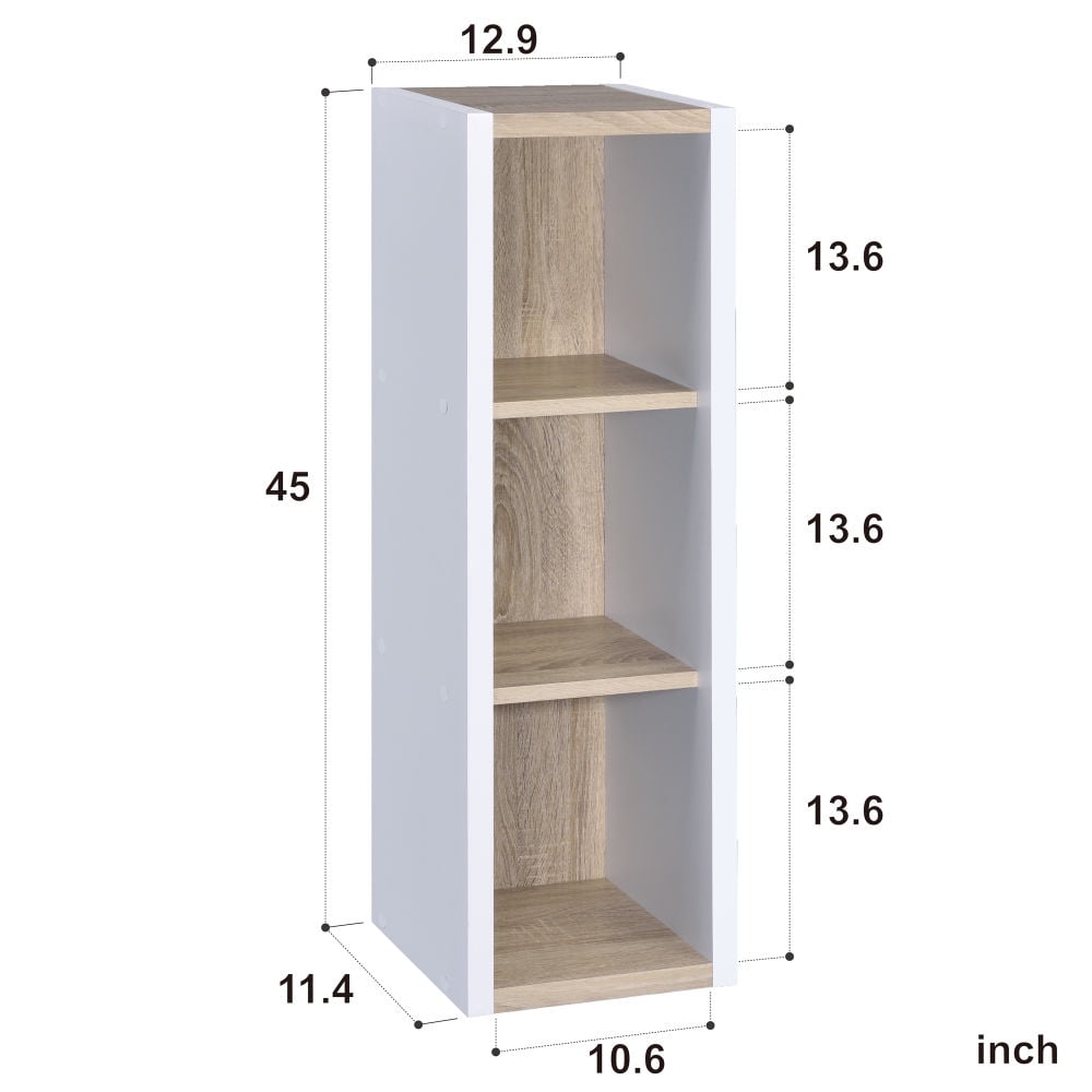 Kepooman 4 Layers Modern Reversible Wood Diy Organizer Display Rack for Home Office, Brown Kepooman 4 Layers Modern Reversible Wood Diy Organizer Display Rack for Home Office, Brown