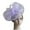 Purple, variant on Women Tea Party Headband Wedding Flower Mesh Feathers Hair Clip