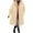 Khaki, variant on Woman's Trendy Large Hooded Thicken Fleece Liner Solid Colored Long Sleeve Loose Fitting Button Large Pocket Outerwear Jacket Coat
