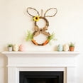 thumbnail image 6 of Easter Decorations​ Natural Rattan Rabbit Wreath with Brown Cloth Bow Carrot Sunflower Decorative Wreaths, Easter Decorations for Door Wall, 6 of 7