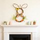 thumbnail image 4 of CaiYueKe Easter Bunny Wreath Spring Door Hanging Decoration Floral Vine Home Decor Indoor Outdoor Holiday Party Front Door Wall Fireplace Rustic Farmhouse, 4 of 7