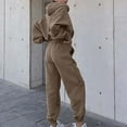 thumbnail image 3 of Women's Solid Color Hoodie And Sweatpants Set Casual Long Sleeve Sweatshirt Joggers Tracksuit Party Outfit Suits for Women Womens Rompers And Jumpsuits Dressy Women's Snow Bib Women Jumpsuit Loose, 3 of 7