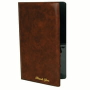 Excellante 5.75" x 9.5" check presentation cover, brown, comes in each
