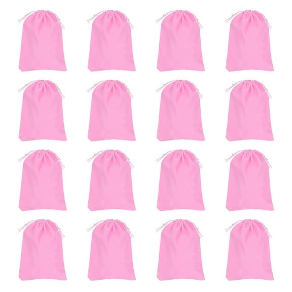 Uxcell 30 Pcs Velvet Drawstring Bags, 7 x 5 Inch Large Velvet Cloth Jewelry Gift Pouches with Drawstring, Favor Candy Bag Dust Bag for Wedding Birthday Party Christmas, Pink