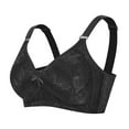 thumbnail image 3 of Lixiuxyad Plus Size Wireless Support Bra Seamless Comfort Underwear Full Coverage Non Padded T Shirt Lingerie For,Bras for Women Black 38, 3 of 3