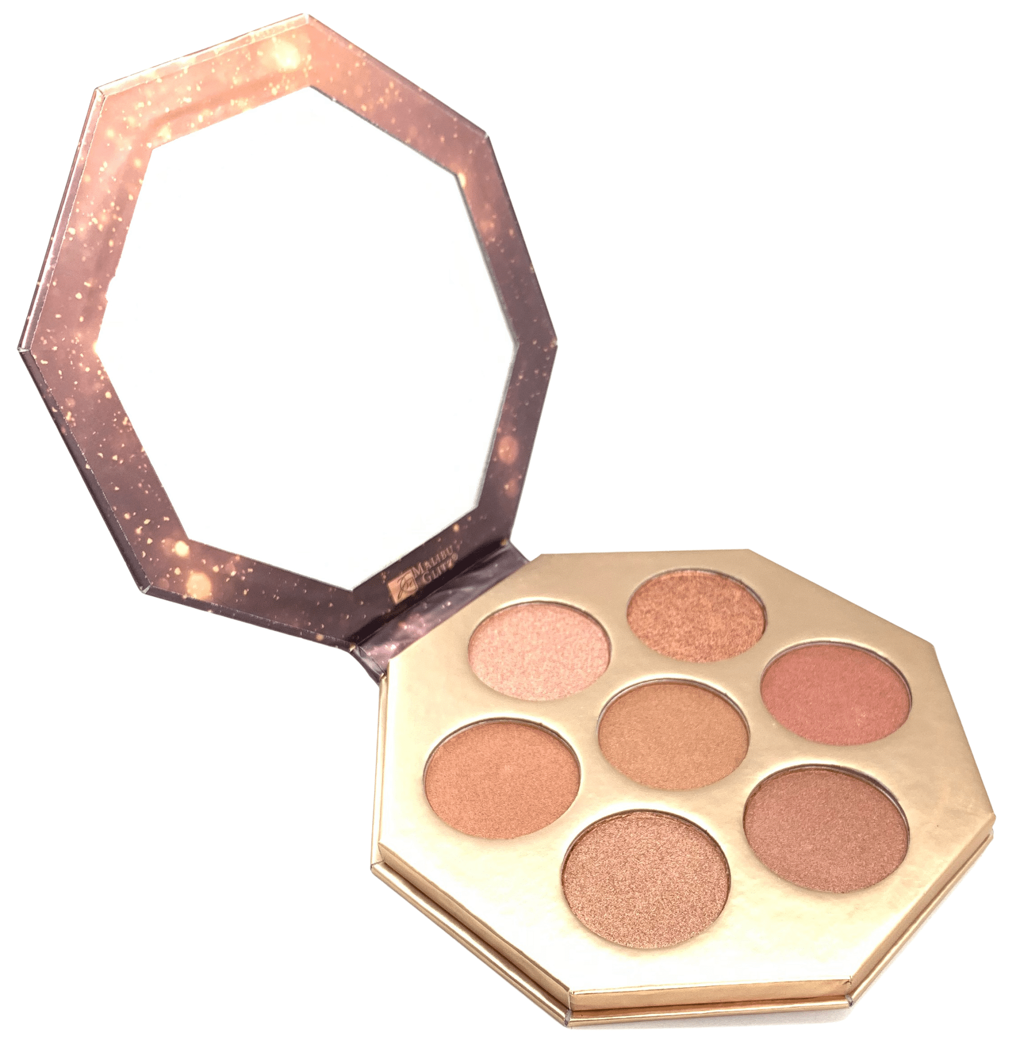 Malibu Glitz Cosmic Glow 7 Color Highlight and Bronzer Palette  (MG-648B)