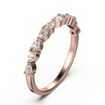 thumbnail image 2 of 0.60ct Wedding Band 18K Rose Gold Over Silver Diamond Moissanite Ring, 2 of 4