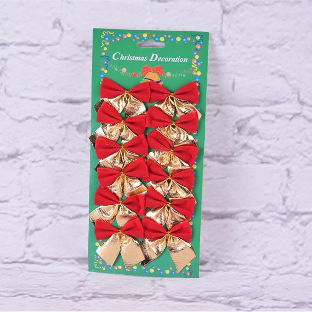 Christmas Bows Ornaments for Xmas Tree Ribbons Glitter Bow,Mini Bowknot Christmas Tree Hanging Decorations