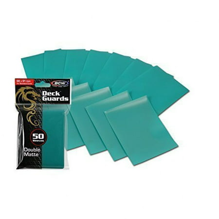 100 Premium Teal Double Matte Deck Guard Sleeve Protectors for Gaming Cards like Magic The Gathering MTG, Pokemon, YU-GI-OH!, & More. by, 100 Teal Double Matte Deck.., By