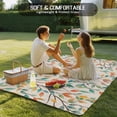 thumbnail image 4 of Teal Orange Eucalyptus Outdoor Rug for Patio/Deck/Porch, Non-Slip Large Area Rug 3 x 5 Ft, Spring Botanical Leaves Indoor Outdoor Rugs Washable Area Rugs, Reversible Camping Rug Carpet Runner, 4 of 8