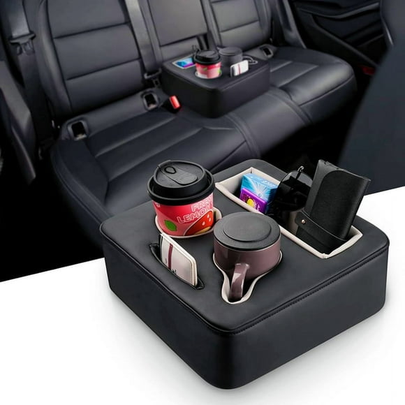 Backseat Cup Holder for Car, PU Cup Holder for Couch Sofa Bed, Car Cup Holder for Back Seat Tray Organizer