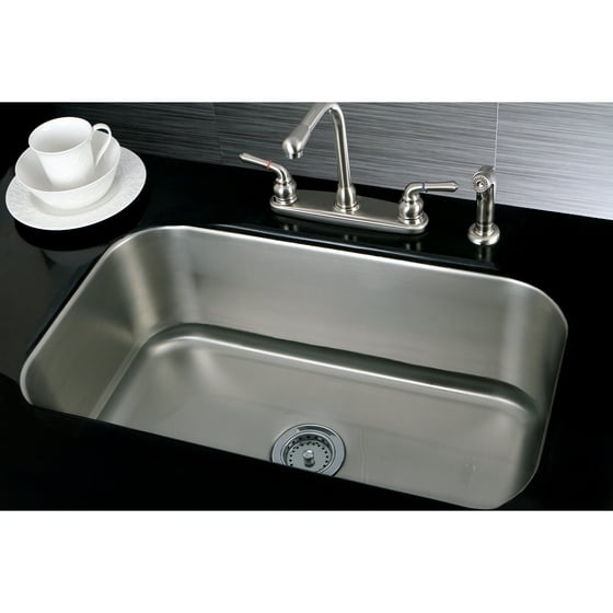 Kingston Brass Single Bowl 30 Inch Stainless Steel Undermount Kitchen Sink