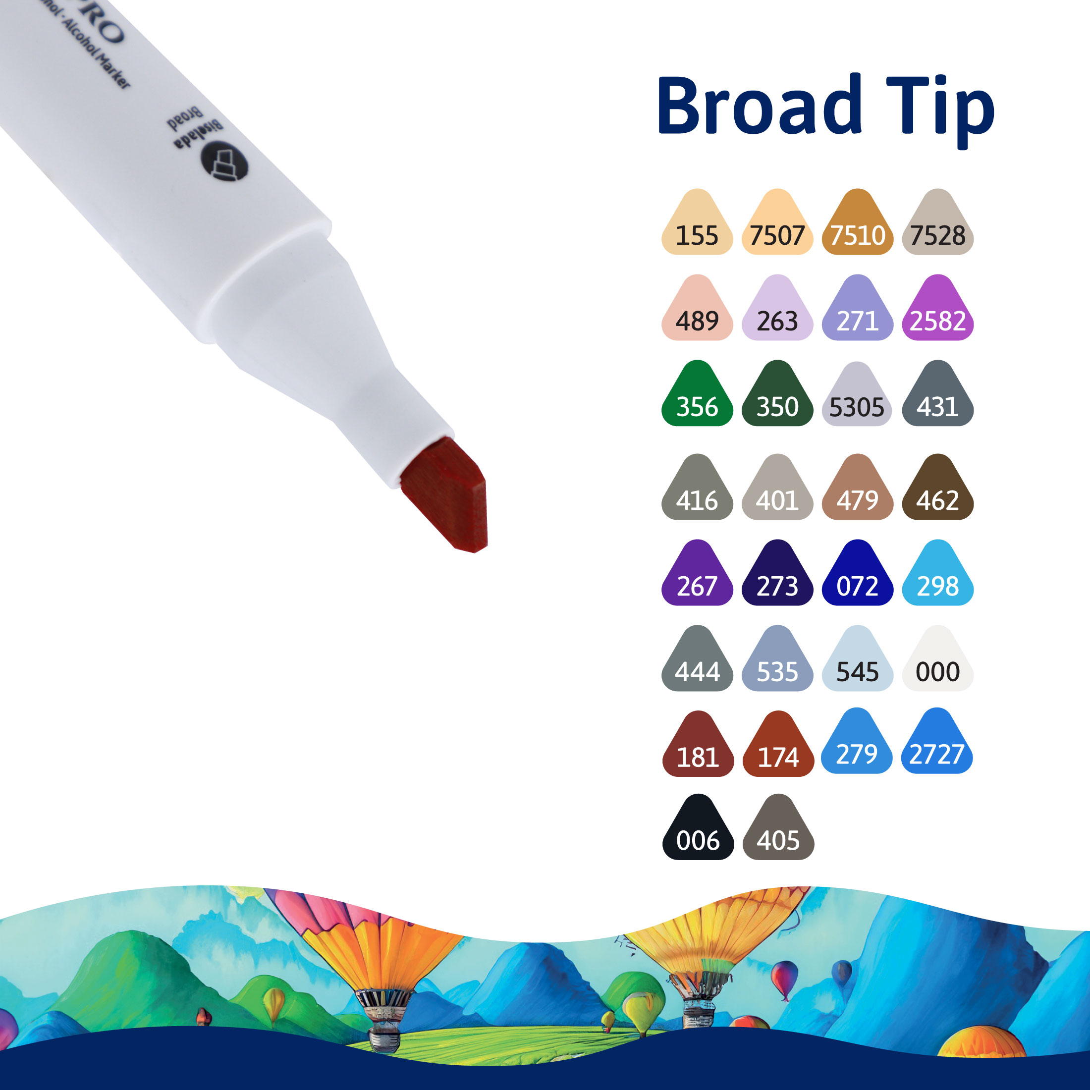 Pointer Art Pro Dual Tip Alcohol-Based Markers, Chisel and Fine Point, Assorted Colors, 60 Count (1 pack)