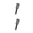 thumbnail image 2 of Seitruly Cepillo de pelo con ventilación, peine curvo profesional, pelo húmedo antiestático, herramientas de peinado saludables para salón, Negro 2piezas, 2 of 6