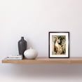 thumbnail image 2 of Oriental Shorthair Cat Botanical Pattern Fur and Plants Modern Art Nouveau Watercolour Illustration Artwork Framed Wall Art Print 9X7 Inch, 2 of 5