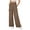 Brown, variant on Womens High Waisted Wide Leg Cargo Pants Baggy Casual Work Trousers with 4 Pockets,Brown,L