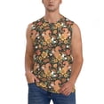 thumbnail image 3 of Uemuo Squirrel Mushroom Yellow Flower Pattern Men's Sleeveless T-Shirt,Muscle Athletic Tank Top, Moisture-wicking Quick-dry Breathable Classic Tee Top for Gym Run Outdoor Sports-Small, 3 of 8