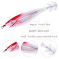 thumbnail image 2 of Octopus Hooks Lure 10cm 10g Luminous Octopus Bait Tackle (Red Head Silver Body), 2 of 3