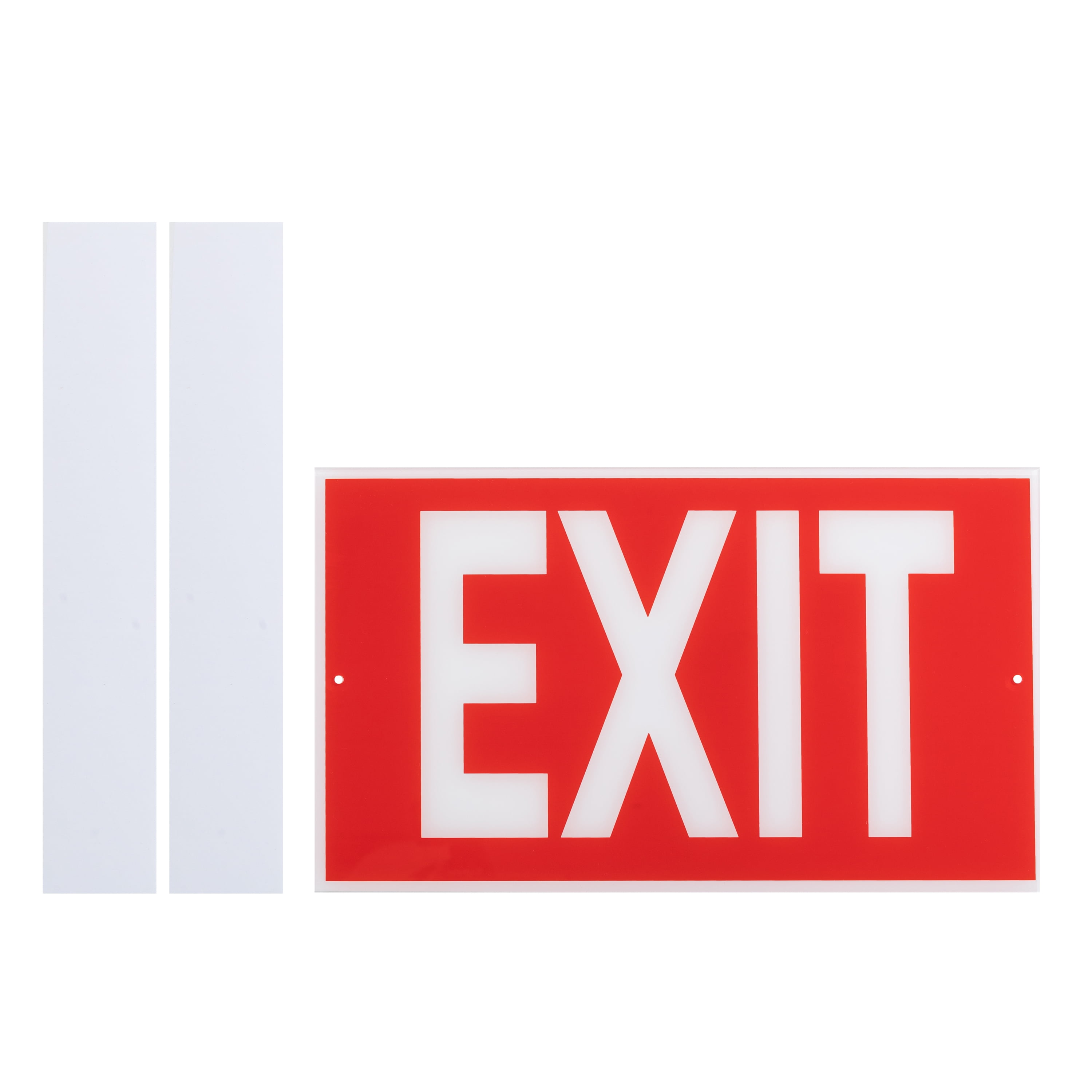(3 pack) Pen+Gear 7x12 inch Exit Sign - Durable Acrylic, High Visibility Red with White Text, Emergency Use