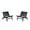 Black, variant on Manhattan Comfort Maintenon Modern Wood Accent Chair in Black/Natural (Set of 2)