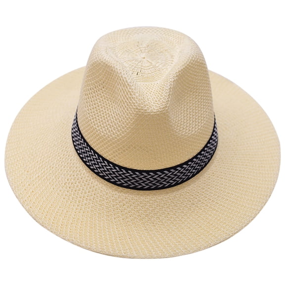 White Sun Hats Men’s Or Women's Hat Summer Sun Hat Sunscreen Beach Hat Male Casual Sun Jazz Band Hat Fedora Caps Sunscreen Hat Bucket Hat Father Hat