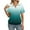 BE37_Cyan, variant on Lumtrix Womens Short Sleeve Polo Shirts Collared V Neck Summer Gradient T Shirt Casual Basic Loose Tees Turquoise S