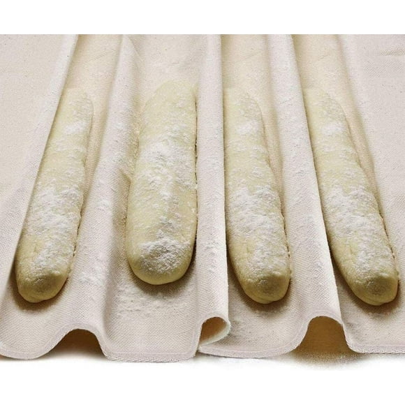 Professional Proofing Cloth for Bread Making, Durable Fabric 100% Organic Cotton, Non-Stick Surface for Dough Shaping, Zero Waste, Machine Washable, Breathable, Plastic-Free, 75x45 cm