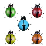 1 Set Simulated Iron Ladybug Decors Wall Hanging Decors Ladybird Wall Art Crafts
