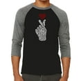thumbnail image 1 of Men's Raglan Baseball Word Art T-shirt - K-Pop, 1 of 2