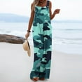 thumbnail image 7 of Awdenio Women's Jumpsuits, Rompers & Overalls Camouflage Printed Jumpsuit Casual Button Pocket Sleeveless Wide Leg Trousers, 7 of 7