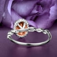 thumbnail image 3 of Art Deco 1.75 Carat Oval Cut Morganite And Diamond Moissanite Classic Engagement Ring, Halo Wedding Ring In 925 Sterling Silver With 18K White Gold Plating Gift For Her Gift For, Wife, Promise Ring, 3 of 3