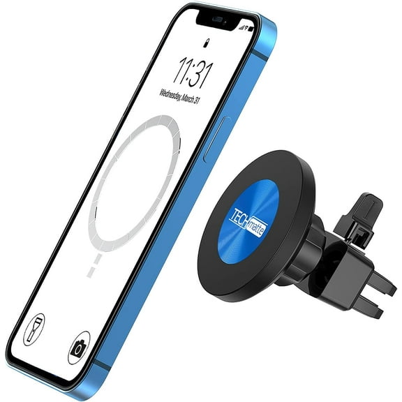 TechMatte MagGrip Magnetic Vent Car Phone Mount works with MagSafe iPhone 13/12