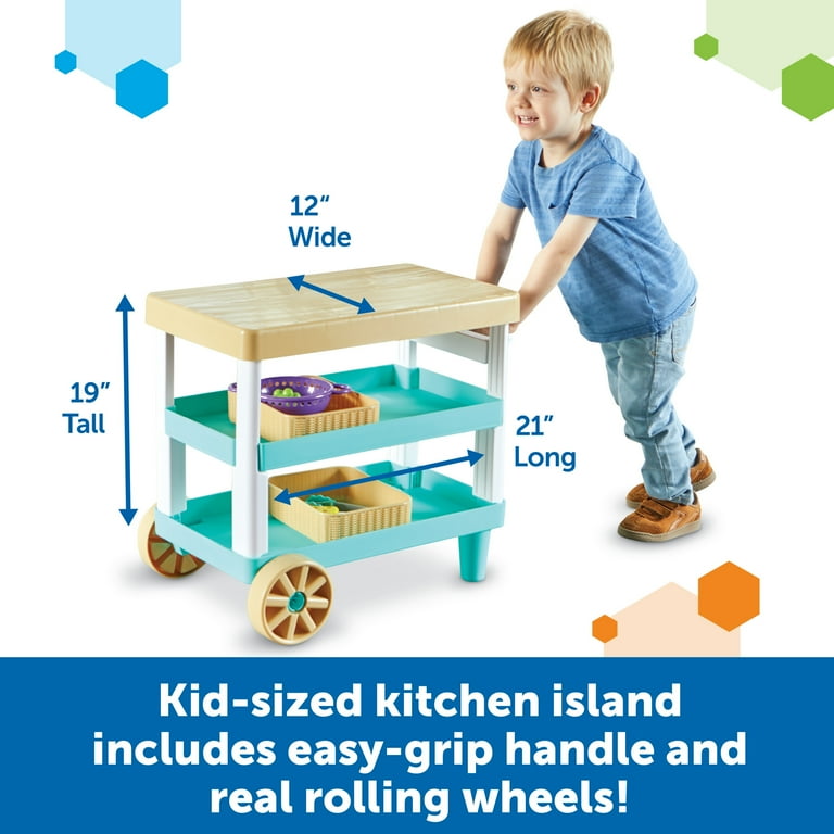 くーちゃん　ニュースキン 5点セット Learning Resources New Sprouts Prep 'n' Store Kitchen Island, Play