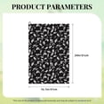 thumbnail image 4 of Kdxio Black White Leaves Pattern Golf Towel (24" X 16") with Carabiner Clip - The Convenient Golf Cleaning Towel, 4 of 8
