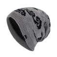 thumbnail image 2 of Tao Tao Men's Knitted Beanie Fleece Lined Thermal Comfort Soft Cuffed Winetr Hats Fashion Thick Slouchy Wool Sport Skull Cap Gray, 2 of 9