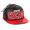 Black / Red, variant on Chicago Faux Leather Flat Bill Snap Back Hat