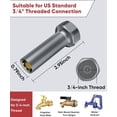 thumbnail image 2 of Outdoor Faucet Winter Freeze Protection Valve, Activates at Water Temperature Below 35.6°F/ 2°C, 3/4-Inch Thread Frost Proof Faucet Cover for for Garden, Lawn & Yard Spigot, Grey, 2Pack, 2 of 8